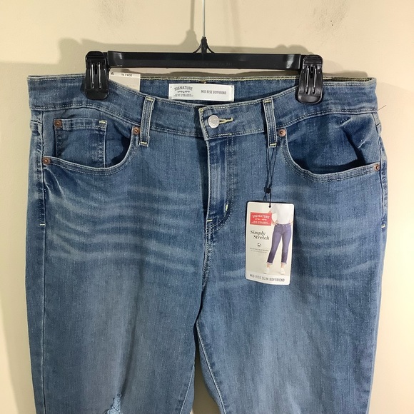 Levi’s Women's Mid-Rise Slim Boyfriend Jeans 14 / 32 - Picture 3 of 6